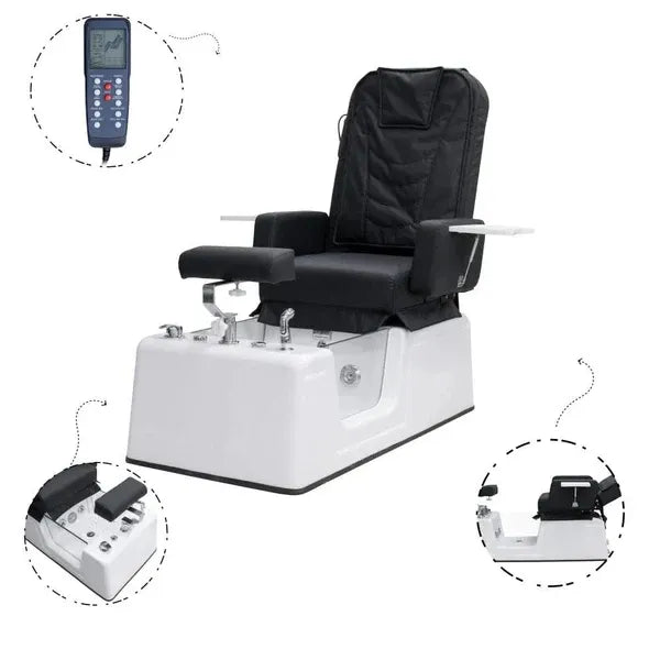 Luxury Black Pedicure & Massage Spa Chair WB-2310 | Hydromassage Salon Chair for Beauty Salons & Spas - coolbabymalls