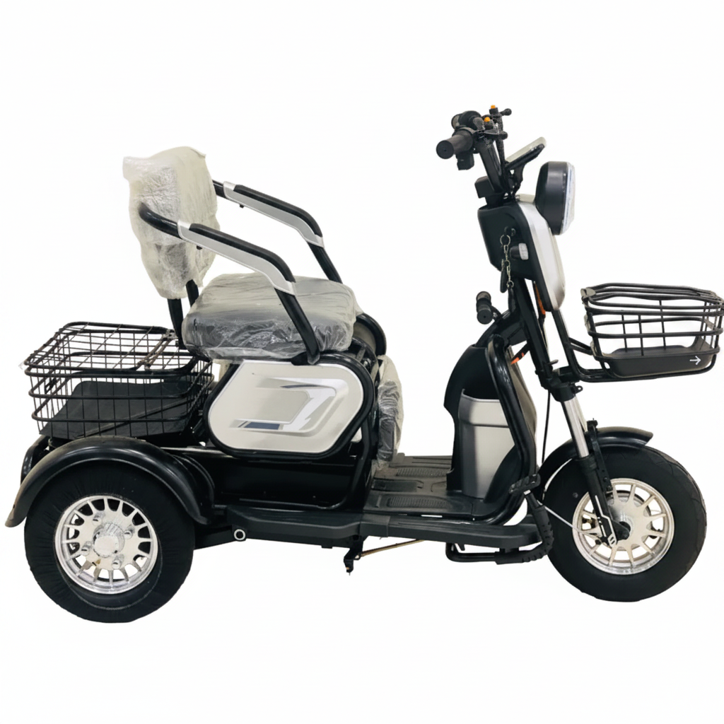 Coolbaby Mall X7 3-Wheel Electric Scooter | 600W Brushless Motor | 48V 20Ah Battery | 3-Seater Mobility Scooter
