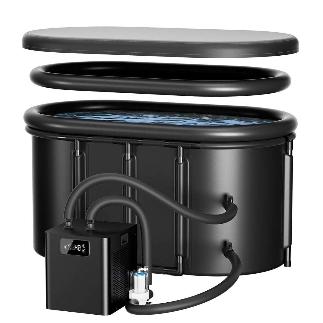 Coolbaby Mall Ice Bath Chiller & Cold Plunge Tub Kit | 1/3 HP Water Chiller with 148-Gallon Insulated Ice Bath for Home Recovery