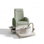 Luxury Green Pedicure Chair with Cup Holder | Premium Salon & Spa Chair with Synthetic Leather - coolbabymalls