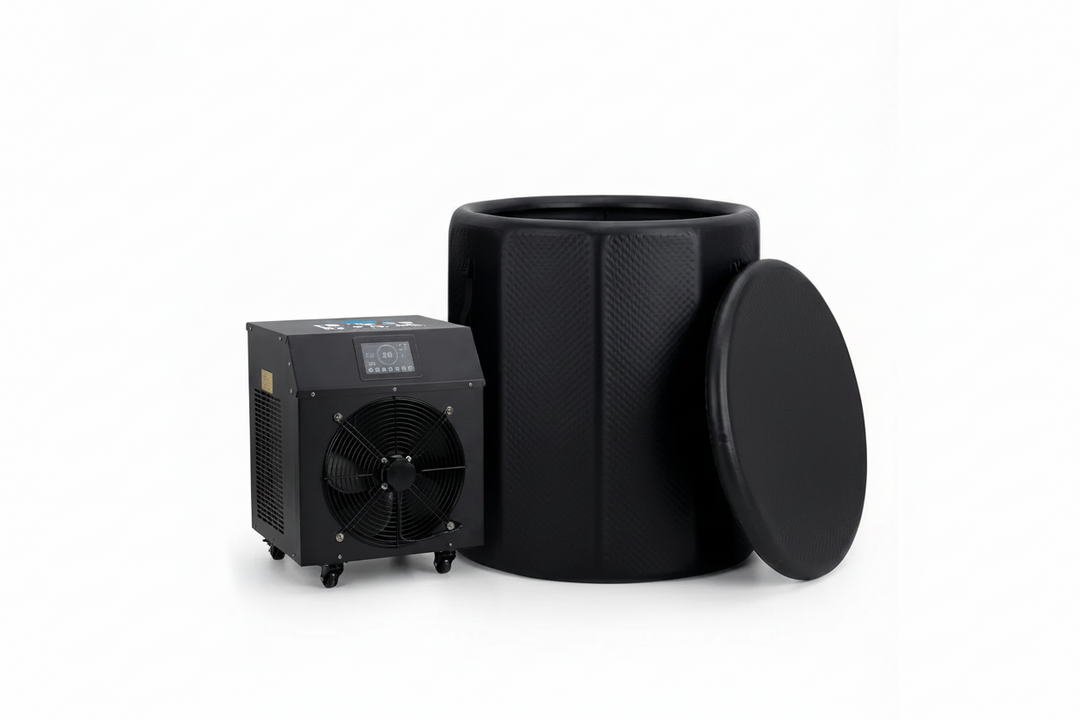 Coolbaby Mall Barrel Plunge Pro with 1HP Super Chiller | WiFi Cold Plunge Ice Bath | 3°C Cooling & 40°C Heating