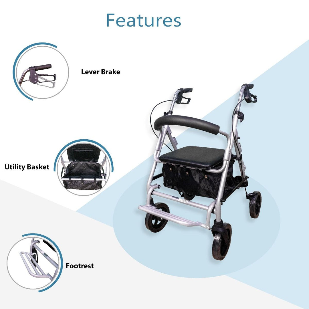 Palmaira Aluminum Rollator Walker - coolbabymalls