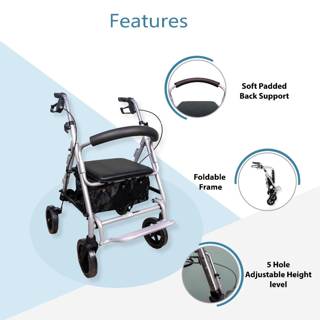 Palmaira Aluminum Rollator Walker - coolbabymalls