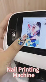 Load and play video in Gallery viewer, Automatic Smart DIY Digital Nail Art Printer Machine Touch Screen AI Professional 3D Nail Printer