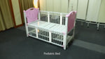 Load and play video in Gallery viewer, Double Cranks Multifunction Stainless Steel Manual Pediatric Hospital Bed