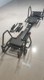 Load and play video in Gallery viewer, Black Aluminum Pilates Reformer Machine for Fitness Clubs Studio Use and Home Training