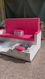 Load and play video in Gallery viewer, Double Pedicure Massage Chair Foot SPA Massage Chair for Pedicure and Manicure with Basin and Storage Drawer