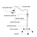 Load image into Gallery viewer, 60W Dental Touch Display Screen Teeth Whitening Machine 3 Colors Moveable Bleaching Lamp Floor Standing Wheels - coolbabymalls