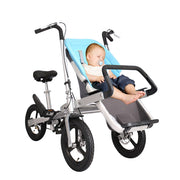 COOLBABY DSLTC-5X Two Person Bicycle Parent-child Car with Child Seat Mother Child Car Mother Baby Car Foldable Baby Stroller - coolbabymalls