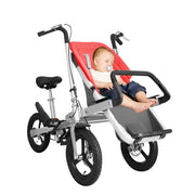 COOLBABY DSLTC-5X Two Person Bicycle Parent-child Car with Child Seat Mother Child Car Mother Baby Car Foldable Baby Stroller - coolbabymalls