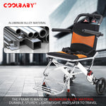 Load image into Gallery viewer, COOLBABY SSZ-LY07 Ultra-Light Aircraft Travel Wheelchair with Storage Bag for Elderly and Disabled Mobility - coolbabymalls
