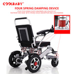 Load image into Gallery viewer, COOLBABY DDLY01: Lightweight Folding Electric Wheelchair with Intelligent Four-wheel Drive for Adult Mobility. - coolbabymalls
