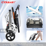 Load image into Gallery viewer, COOLBABY SSZ-LY07 Ultra-Light Aircraft Travel Wheelchair with Storage Bag for Elderly and Disabled Mobility - coolbabymalls
