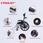 Load image into Gallery viewer, COOLBABY SSZ-LY01: Hydraulic Mobile Toilet Wheelchair with Adjustable Full Lying, Folding Design - coolbabymalls
