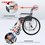 Load image into Gallery viewer, COOLBABY QBLY01: Lightweight Foldable Wheelchair for Elderly with Adjustable Seat Cushion - Enhanced Medline Experience! - coolbabymalls
