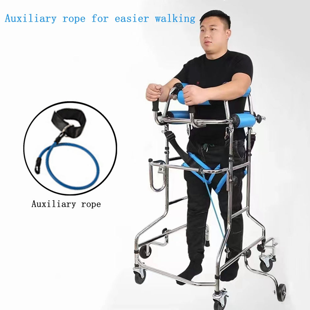 COOLBABY SSZ-ZLJ01 Elderly Walker 8 Wheels with Handbrake Lower Limb Auxiliary Training - coolbabymalls