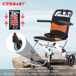 Load image into Gallery viewer, COOLBABY SSZ-LY07 Ultra-Light Aircraft Travel Wheelchair with Storage Bag for Elderly and Disabled Mobility - coolbabymalls
