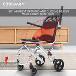 Load image into Gallery viewer, COOLBABY SSZ-LY07 Ultra-Light Aircraft Travel Wheelchair with Storage Bag for Elderly and Disabled Mobility - coolbabymalls
