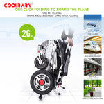 Load image into Gallery viewer, COOLBABY DDLY01: Lightweight Folding Electric Wheelchair with Intelligent Four-wheel Drive for Adult Mobility. - coolbabymalls
