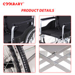 Load image into Gallery viewer, COOLBABY QBLY01: Lightweight Foldable Wheelchair for Elderly with Adjustable Seat Cushion - Enhanced Medline Experience! - coolbabymalls
