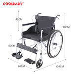 Load image into Gallery viewer, COOLBABY QBLY01: Lightweight Foldable Wheelchair for Elderly with Adjustable Seat Cushion - Enhanced Medline Experience! - coolbabymalls
