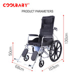 Load image into Gallery viewer, COOLBABY SSZ-LY01: Hydraulic Mobile Toilet Wheelchair with Adjustable Full Lying, Folding Design - coolbabymalls
