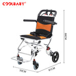 Load image into Gallery viewer, COOLBABY SSZ-LY07 Ultra-Light Aircraft Travel Wheelchair with Storage Bag for Elderly and Disabled Mobility - coolbabymalls
