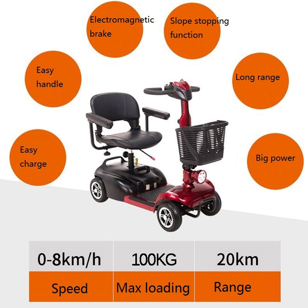 COOLBABY X-01-AC 4 Wheel Electric Folding Mobility Scooter Portable Electric Scooter - coolbabymalls