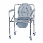 Load image into Gallery viewer, COOLBABY SSZ-ZXC01 Aluminum alloy toilet seat with pulley, multi-function, easy-to-remove mobile bath chair, 5-speed height adjustment - coolbabymalls
