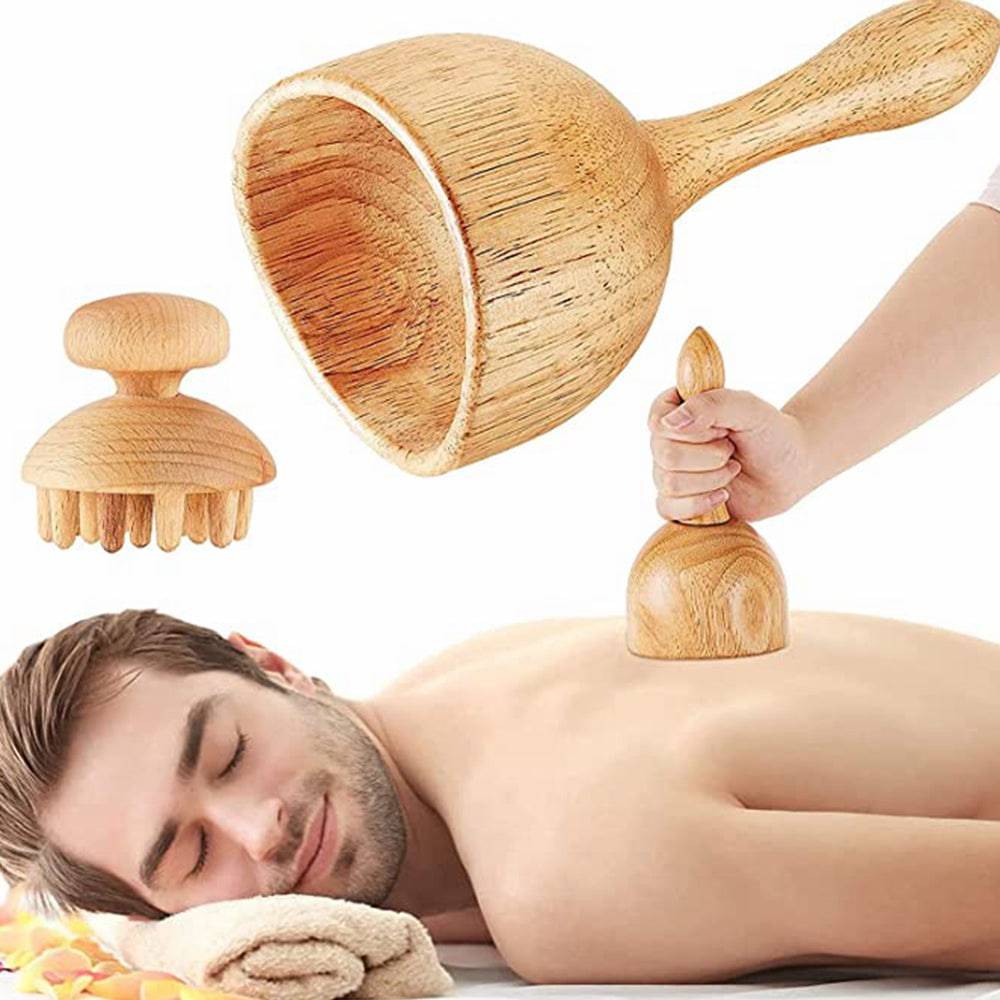 COOLBABY SSZ-AM03 Wooden Therapeutic Tool For Muscle Pain Relief Cellulite Body Shaping - COOL BABY