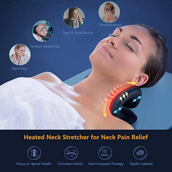 COOLBABY SSZ-JBAM01 Cervical Traction Device. Neck Hunchback Corrector With Graphene Heating. Relaxation. For Neck Pain Relief And Muscle Relaxation - COOL BABY