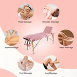 Load image into Gallery viewer, COOLBABY KYBJ-301 Portable Fitness Massage Table Professional Adjustable Folding Bed With 3 Sections Wooden Frame Ergonomic Headrest With Carrying Bag - CoolBabyMass
