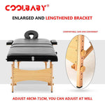 Load image into Gallery viewer, COOLBABY KYBJ-302 Portable Fitness Massage Table Professional Adjustable Folding Bed With 3 Sections Wooden Frame Ergonomic Headrest With Carrying Bag - CoolBabyMass
