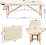 Load image into Gallery viewer, COOLBABY KYBJ-303 Portable Fitness Massage Table Professional Adjustable Folding Bed With 3 Sections Wooden Frame Ergonomic Headrest With Carrying Bag - CoolBabyMass
