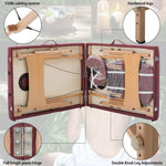 Load image into Gallery viewer, COOLBABY KYBJ-304 Portable Fitness Massage Table Professional Adjustable Folding Bed With 3 Sections Wooden Frame Ergonomic Headrest With Carrying Bag - CoolBabyMass
