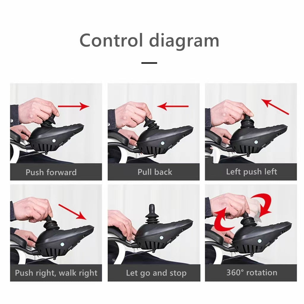 COOLBABY DDLY05: Lightweight & Portable Electric Wheelchair with 360° Joystick for Elderly and Disabled. - coolbabymalls