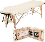 Load image into Gallery viewer, COOLBABY KYBJ-303 Portable Fitness Massage Table Professional Adjustable Folding Bed With 3 Sections Wooden Frame Ergonomic Headrest With Carrying Bag - CoolBabyMass
