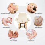 Load image into Gallery viewer, COOLBABY KYBJ-303 Portable Fitness Massage Table Professional Adjustable Folding Bed With 3 Sections Wooden Frame Ergonomic Headrest With Carrying Bag - CoolBabyMass
