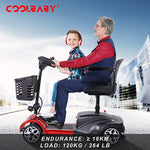 Load image into Gallery viewer, COOLBABY YL-08A: Electric Folding Mobility Scooter for Adults &amp; Seniors - Compact, Motorized, Four Wheels - coolbabymalls
