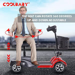 Load image into Gallery viewer, COOLBABY YL-08A: Electric Folding Mobility Scooter for Adults &amp; Seniors - Compact, Motorized, Four Wheels - coolbabymalls
