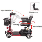 Load image into Gallery viewer, COOLBABY X-01-AC 4 Wheel Electric Folding Mobility Scooter Portable Electric Scooter - coolbabymalls
