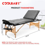 Load image into Gallery viewer, COOLBABY KYBJ-302 Portable Fitness Massage Table Professional Adjustable Folding Bed With 3 Sections Wooden Frame Ergonomic Headrest With Carrying Bag - CoolBabyMass
