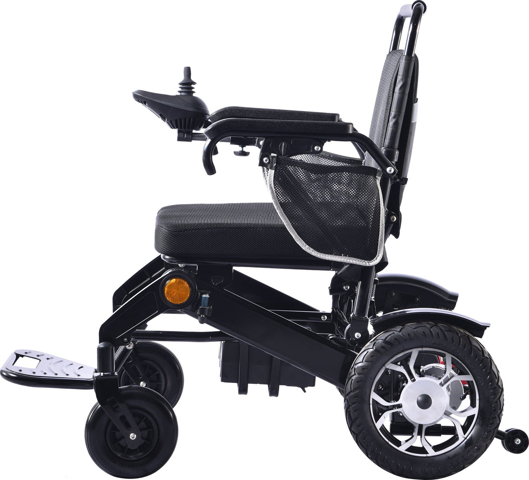 COOLBABY ZZR-E200B Portable Folding Electric Wheelchair with Dual Motors and Removable Battery - coolbabymalls