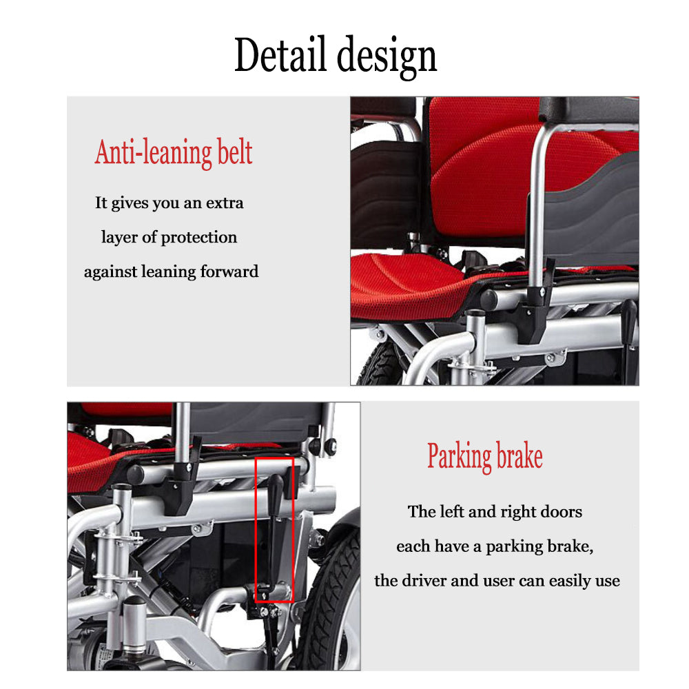 COOLBABY ZZR-E300E  Advanced Electric Wheelchair with Powerful Dual Motors and Long-Lasting Battery - coolbabymalls