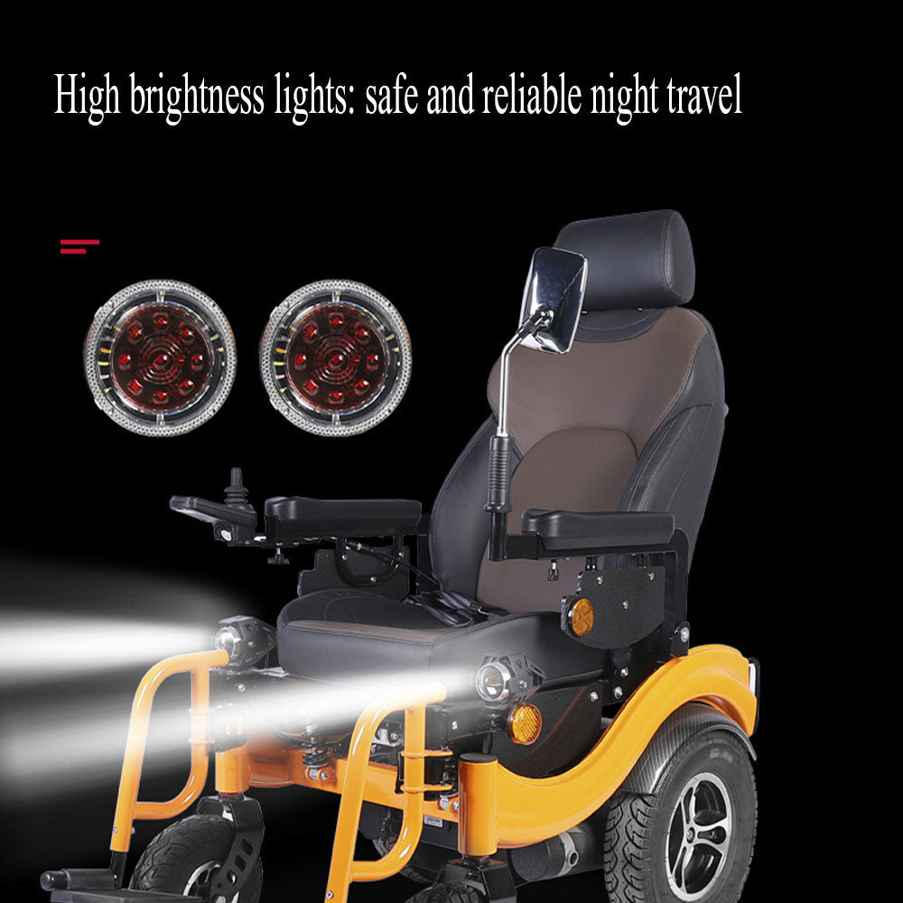 COOLBABY ZZR-S680 Electric Wheelchair 500W2Double Motor Width 48cm360° High Back Electric Wheelchair for The Elderly - coolbabymalls