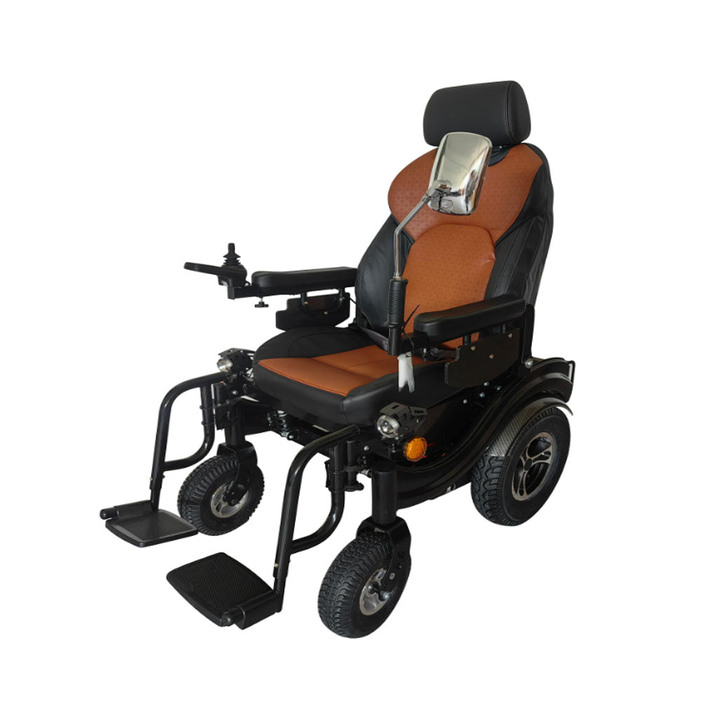 COOLBABY ZZR-S680 Electric Wheelchair 500W2Double Motor Width 48cm360° High Back Electric Wheelchair for The Elderly - coolbabymalls